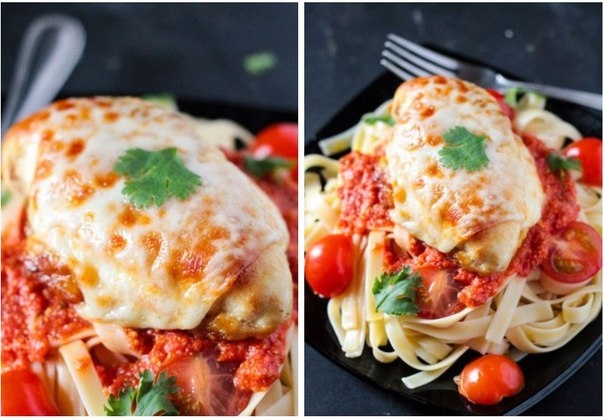 Куриные грудки запеченные с сыром моцарелла