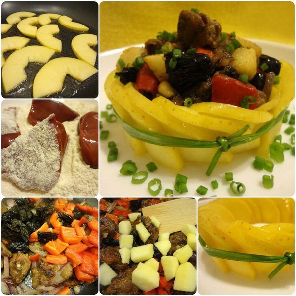 Теплый салат с куриной печенью