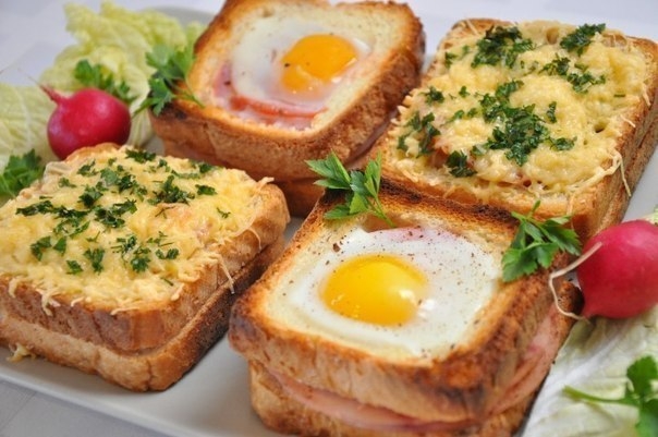 Необычные и вкусные бутерброды к завтраку!