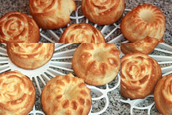 Творожные кексы с начинкой.