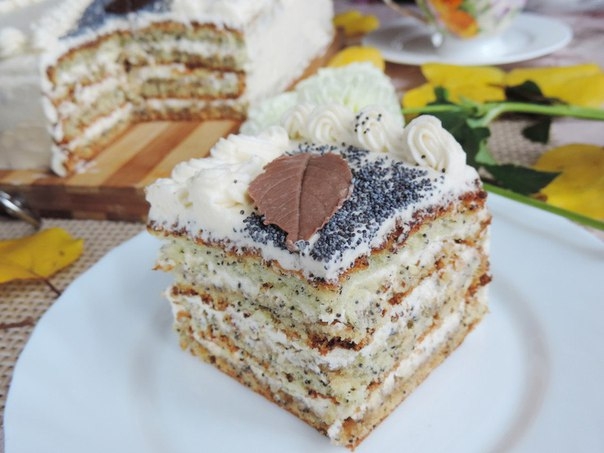 Маковый торт «Падали листья» Маковый торт «Падали листья»