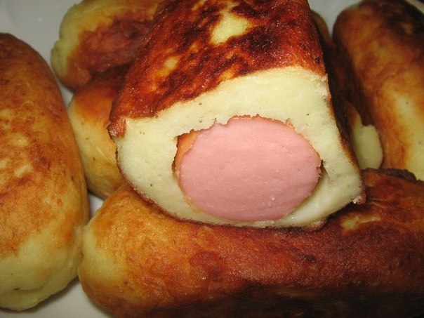 Сосиски в картофельной шубке