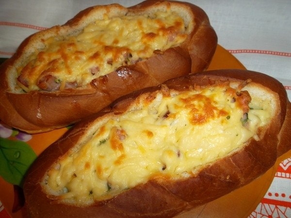 Запеченные булки с яйцом