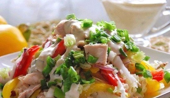 Салат с куриным филе "Радуга" Салат с куриным филе "Радуга"