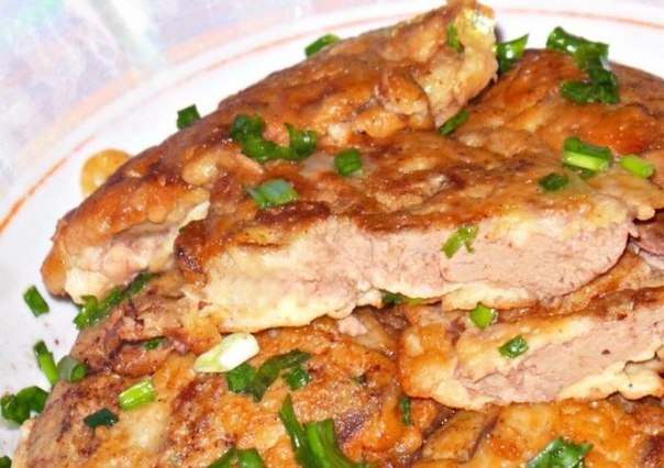 Нежная куриная печенка в сметанно-чесночно кляре