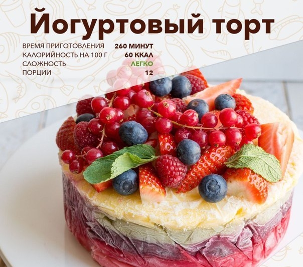 Йогуртовый торт-мороженое