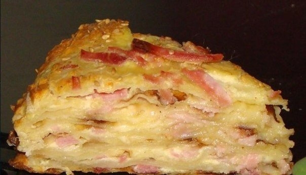 Закуска &laquo;Сырный торт с ветчиной&raquo;