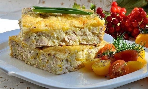 Запеканка из кабачков в мультиварке.