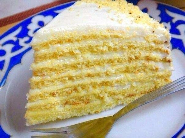 Немецкий молочный тортик