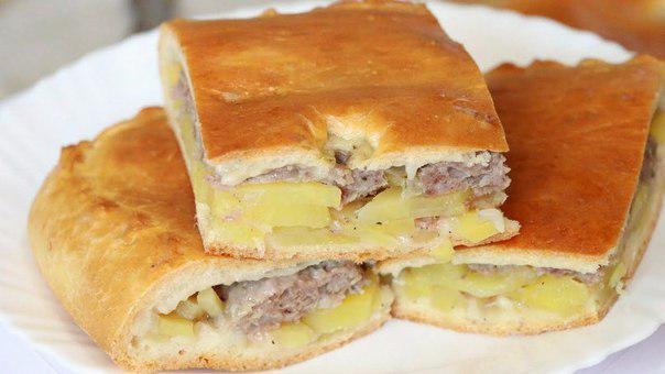 Очень вкусный мясной пирог