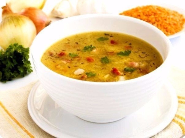 Суп с чечевицей и курицей Суп с чечевицей и курицей