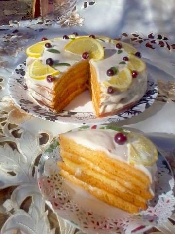 Торт "медовый без раскатки коржей" (лайт)