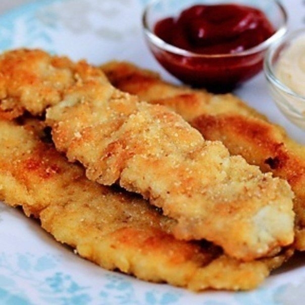 Хрустящие куриные палочки.