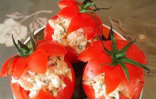 Помидоры с креветками