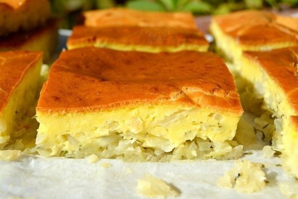 Заливной пирог с капустой. Заливной пирог с капустой.