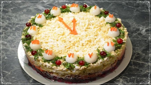 Вкусный салат на Новый год 2018 «Новогодняя ночь» - новогодний рецепт Вкусный салат на Новый год 2018 «Новогодняя ночь» - новогодний рецепт