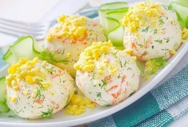 Быстрая новогодняя закуска! Крабовые шарики Быстрая новогодняя закуска! Крабовые шарики