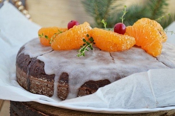 Пряничный пирог с шоколадом
