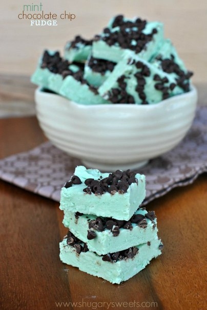 Mint Chocolate Chip Fudge