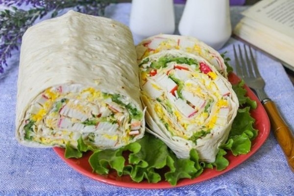 Рулет из лаваша с вкуснейшей начинкой