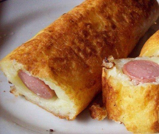 Сосиски в картошке.