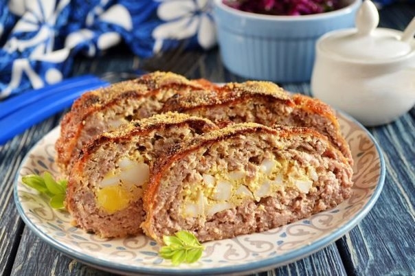 Мясной рулет с яйцом, как в садике Мясной рулет с яйцом, как в садике