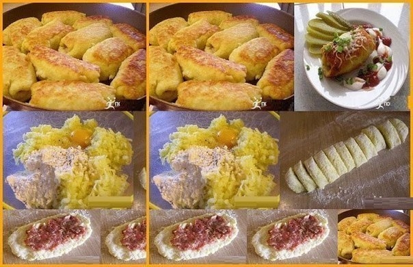Картофельные рулетики.