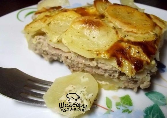 ЗАПЕКАНКА С МЯСОМ И КАРТОФЕЛЕМ