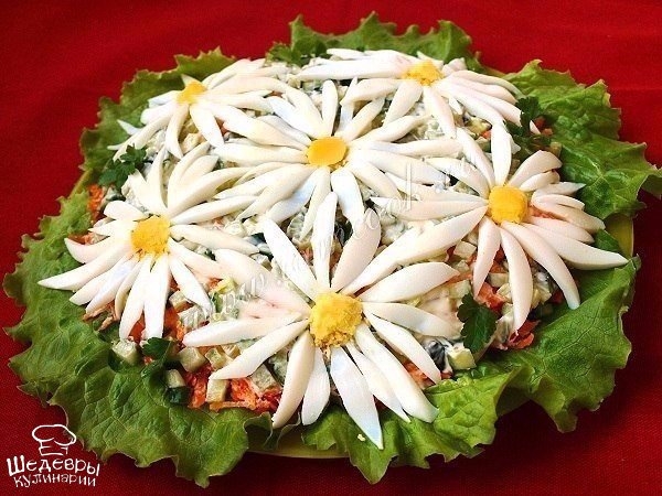 САЛАТ "РОМАШКОВОЕ ПОЛЕ"