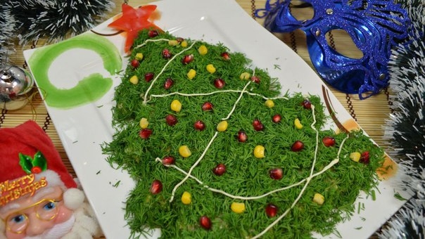Салат из языка «Новогодняя елочка» Салат из языка «Новогодняя елочка»