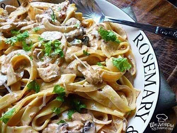 ПАСТА ИЗ КУРИЦЫ С ГРИБАМИ ПАСТА ИЗ КУРИЦЫ С ГРИБАМИ