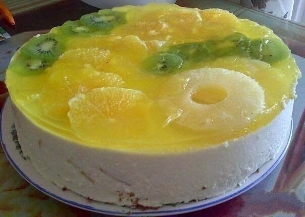 ХОЛОДНЫЙ ТВОРОЖНЫЙ ТОРТ С АНАНАСАМИ ХОЛОДНЫЙ ТВОРОЖНЫЙ ТОРТ С АНАНАСАМИ