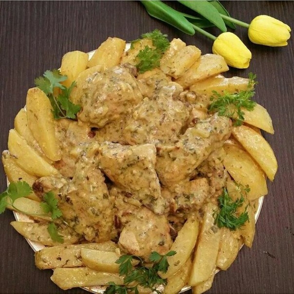 "Чкмерули"-курица по грузински. Достаточно простое и быстрое в приготовлении грузинское блюдо "Чкмер