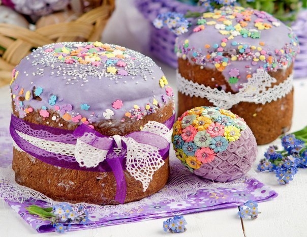 Помадка и глазурь для куличей