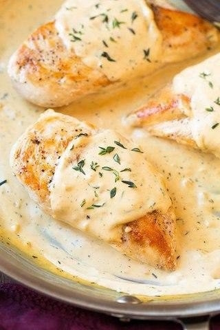 Куриная грудка в медово горчичном соусе