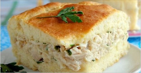 Мега аппетитный заливной пирог с курицей и сыром