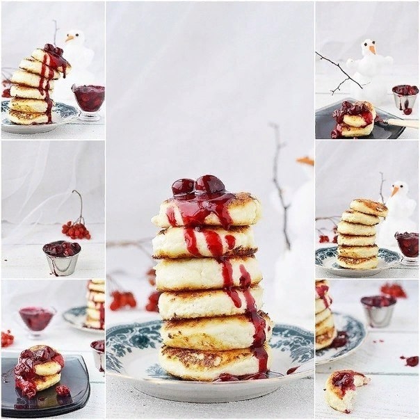 Сырники с соусом.