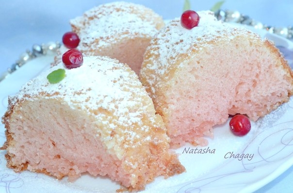Кекс на киселе с малиновым вкусом
