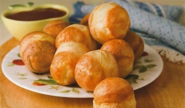 Дутые оладьи.