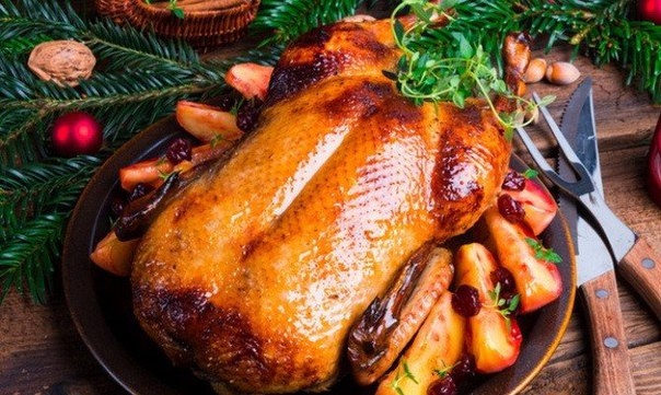 Утка с яблоками