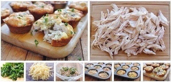 Куриные маффины с сыром