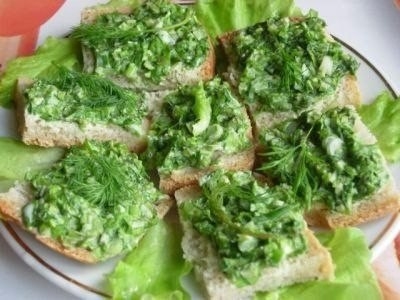 Бутерброды со шпинатом