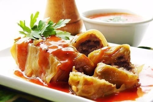 Голубцы с грибами.