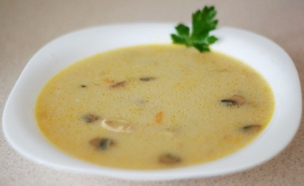 Сливочный суп с шампиньонами