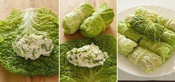 Рулетики с творогом и зеленью