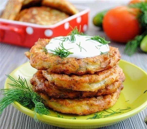 Оладьи из кабачков с творогом