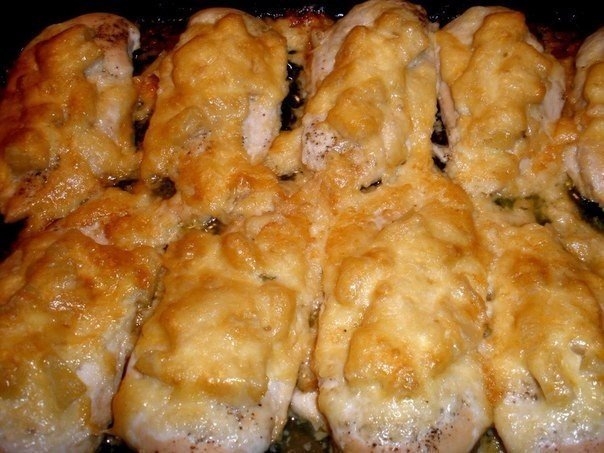 Куриные грудки с ананасом (употреблять в любое время)