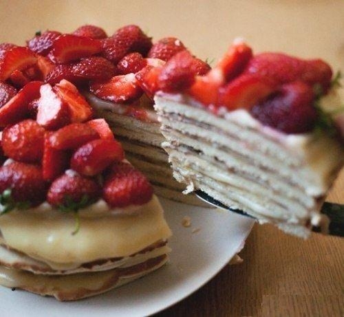Торт творожный на сковороде.