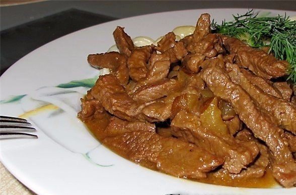 Бефстроганов(сушка ,если убрать масло и сметану)