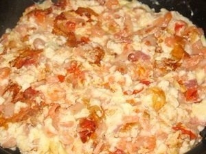 Омлет с креветками (блюдо для сушки)